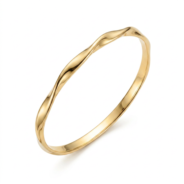 Twisted Gold Bangle