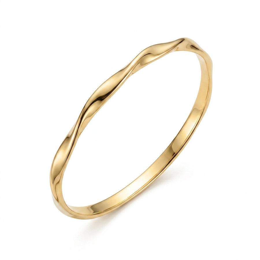 Twisted Gold Bangle